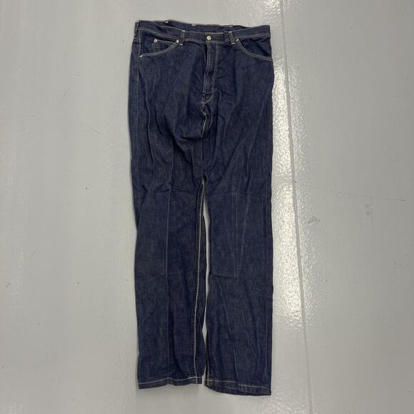 Vintage 60s Farah Dark Wash Western Workwear Jeans 34x32 - Picture 1 of 5